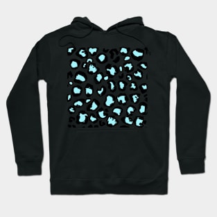 Blue Leopard Print Hoodie